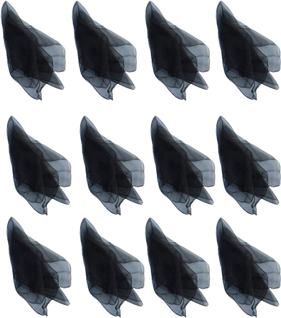 Hoerev Pack of 12 Approx. 24" x 24" Juggling Dancing Scarves Floaty Scarves,Single Colors