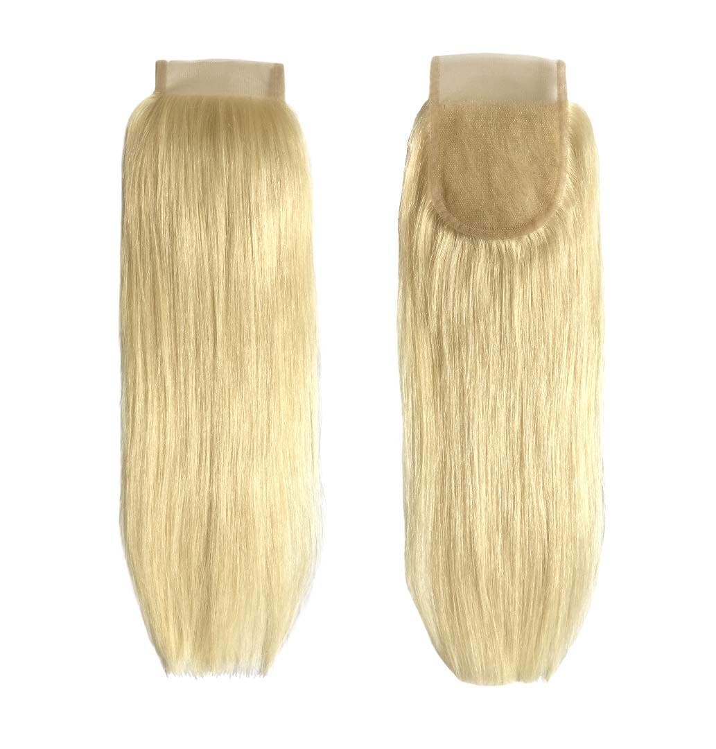 Joe Green 4x4 613 Blonde Transparent Lace Closure with 100% Virgin Human Brazilian Hair (14 Inch, Straight)
