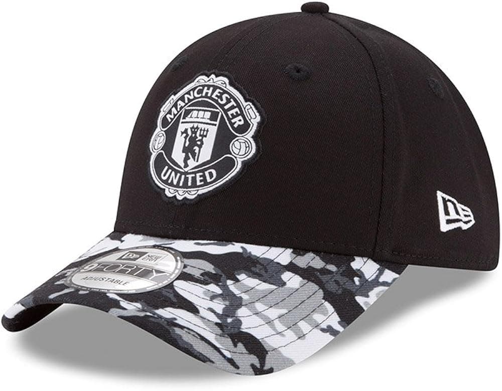New Era 9Forty Officially Licensed Manchester United F.C. Soccer League Club Black Camo Adjustable Hat