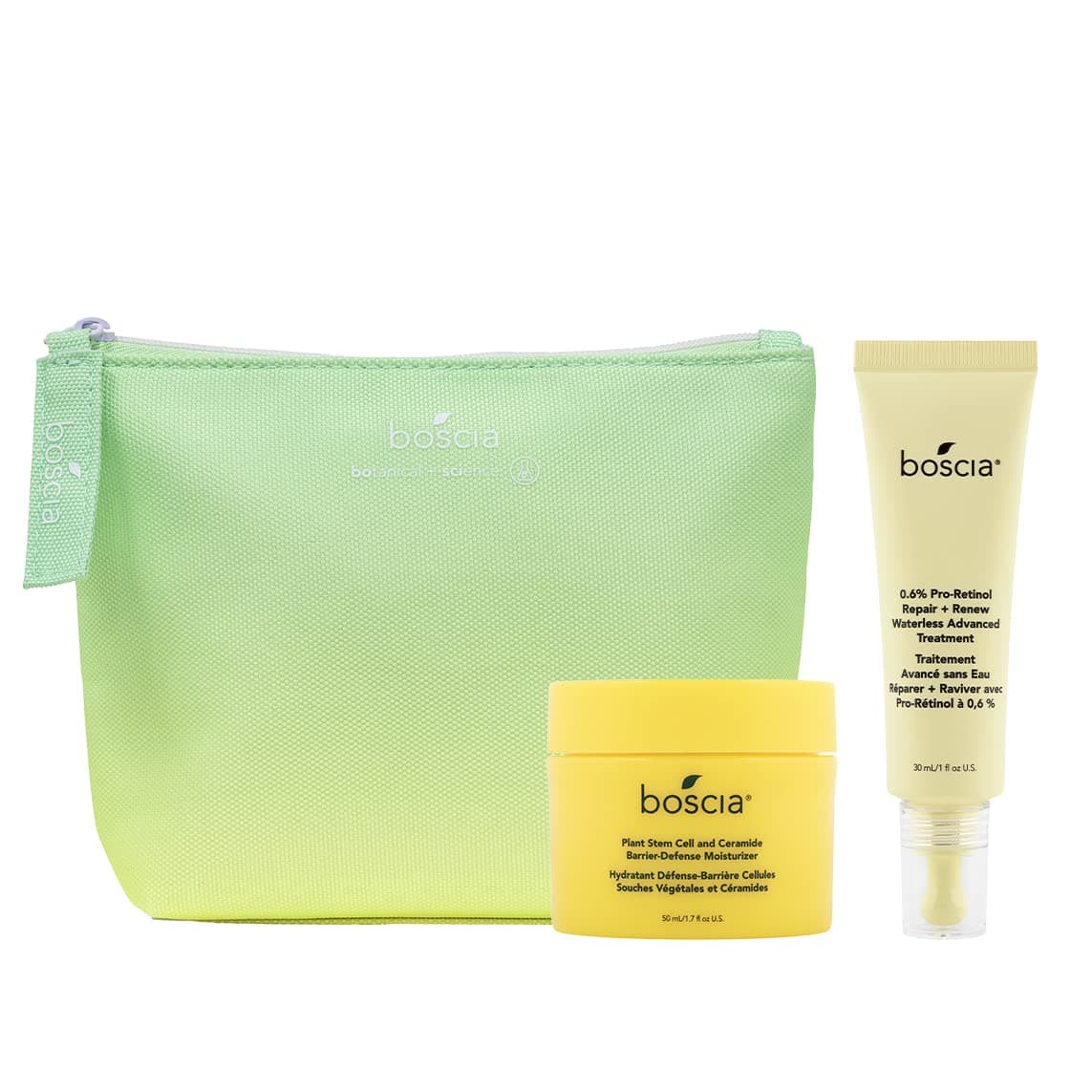 boscia Exclusive Bundle I Renew You I Refresh & Renew Your Skin with Pro-Retinol Repair Advanced Treatment Serum & Plant Stem Cell Moisturizer