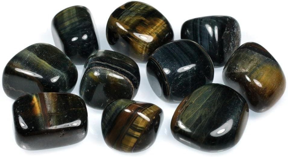 CrystalAge Blue Tiger Eye Tumble Stone (20-25mm) - Pack of 10
