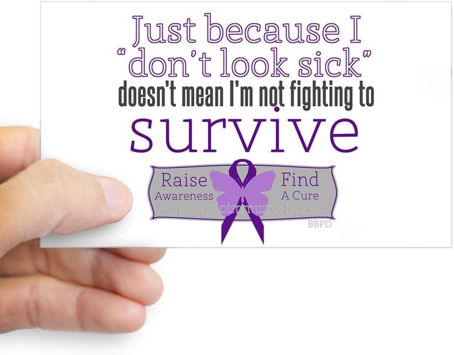 CafePress Fight to Survive Lupus Sticker Rectangle Bumper Sticker Car Decal