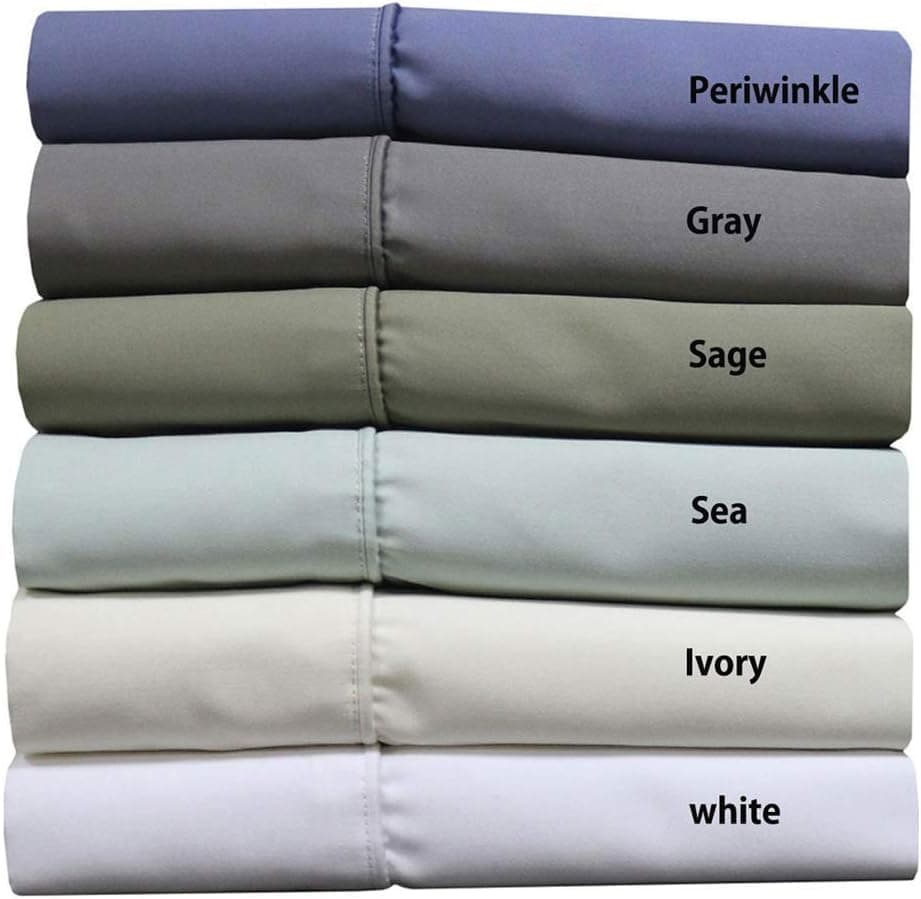 Royal Hotel’s Luxury Heavyweight 1000 Thread Count 4pc Bed Sheet Set 100% Cotton Material, Cool - Durable, Soft and Breathable Sheets in Top-Split King - Adjustable Head-Split King Size, Light Blue