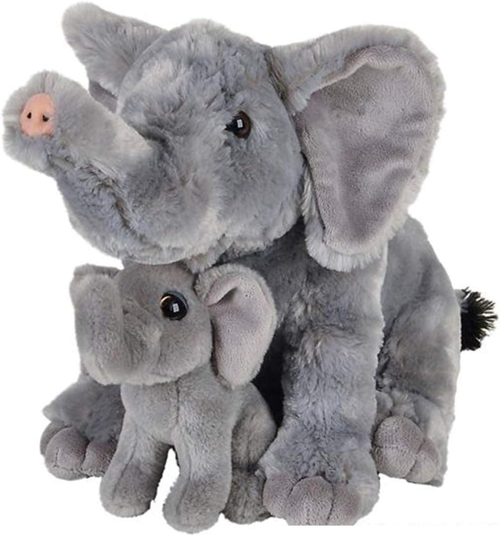 Tribello Elephant Mama & Baby Stuffed Animal 11” and 5” Inches Plush Toy for Kits