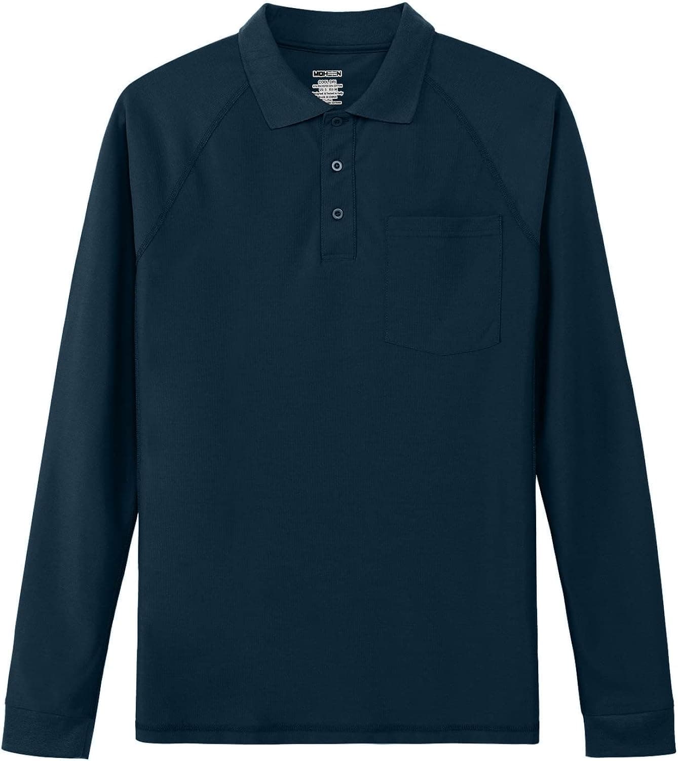 TIHEEN Men's Big & Tall Moisture Wicking Performance Golf Polo Shirt with Pocket Short Sleeve