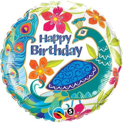 Qualatex 18" Birthday Peacock