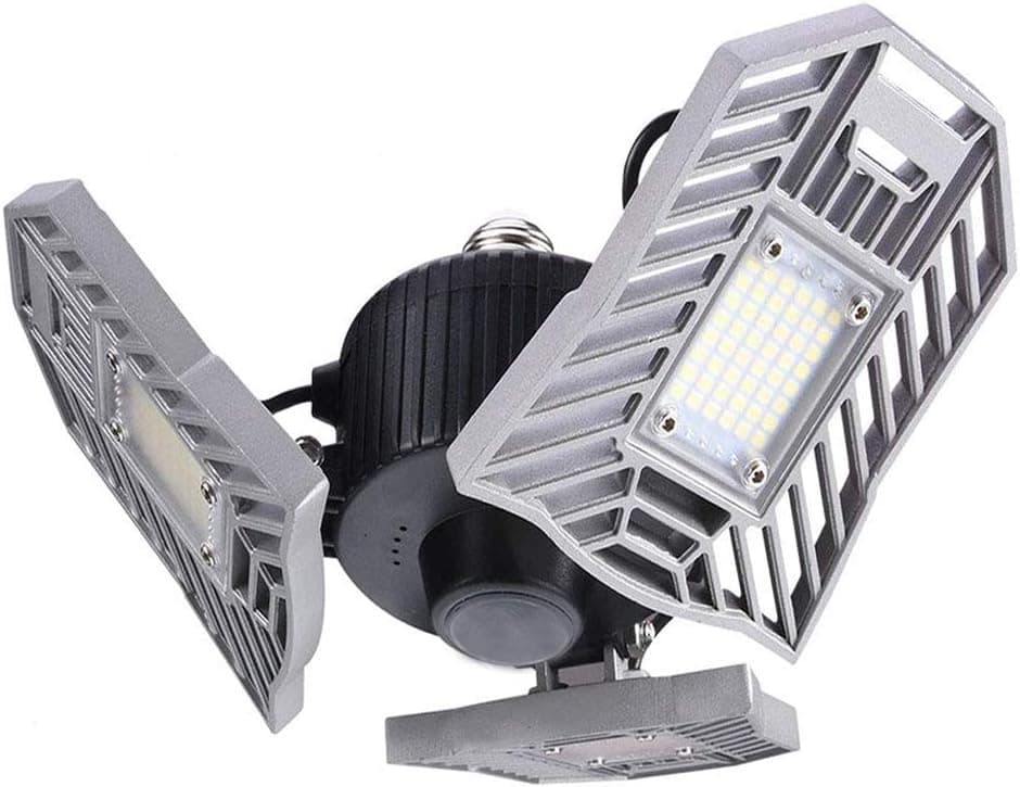 LED Garage Lights, 60W Deformable Garage Ceiling Lights 7200 LM Workshop Lights Adjustable Tribright for Garage LED Shop Light Garage Lighting Basement Light LED Light Bulbs