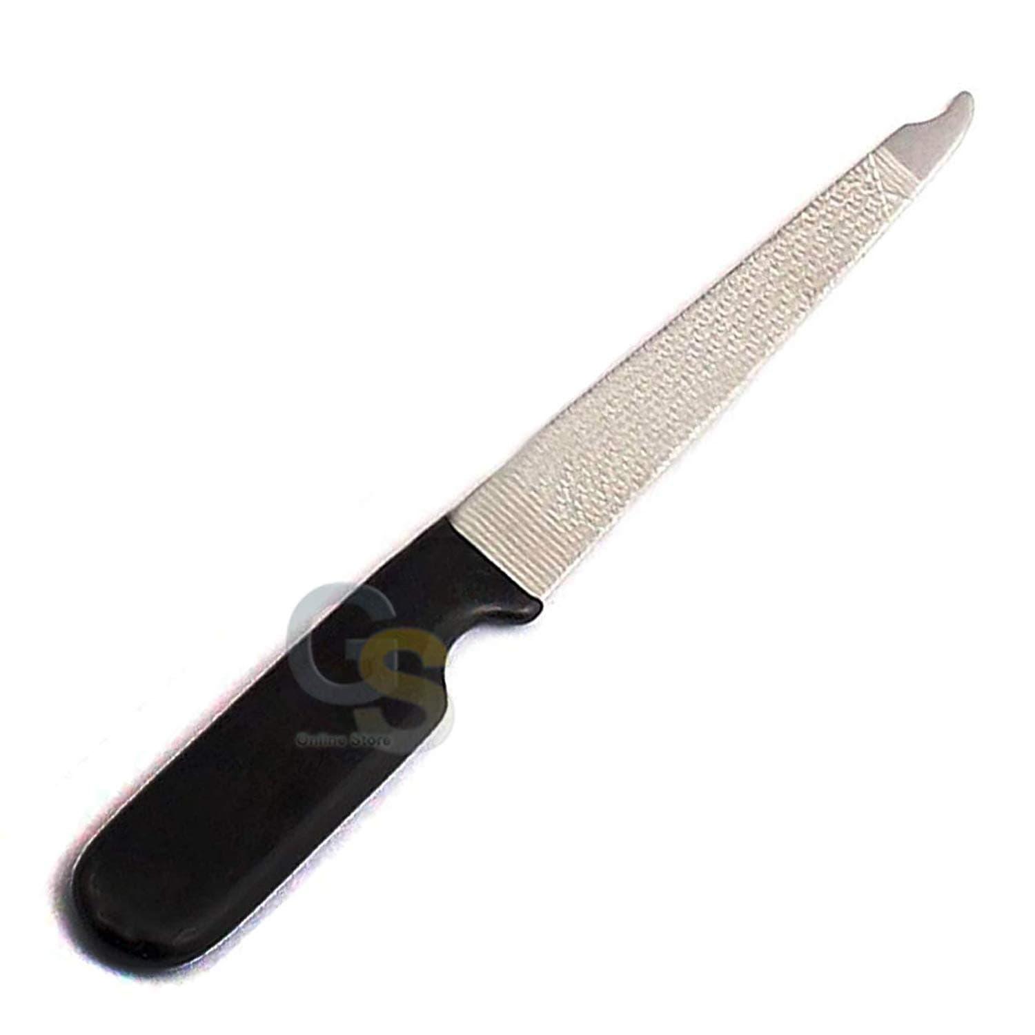 G.S Professional Chiropody Black Metal Finger Feet Nail File Double Sided Durable Nail Art Filer Manicure Pedicure