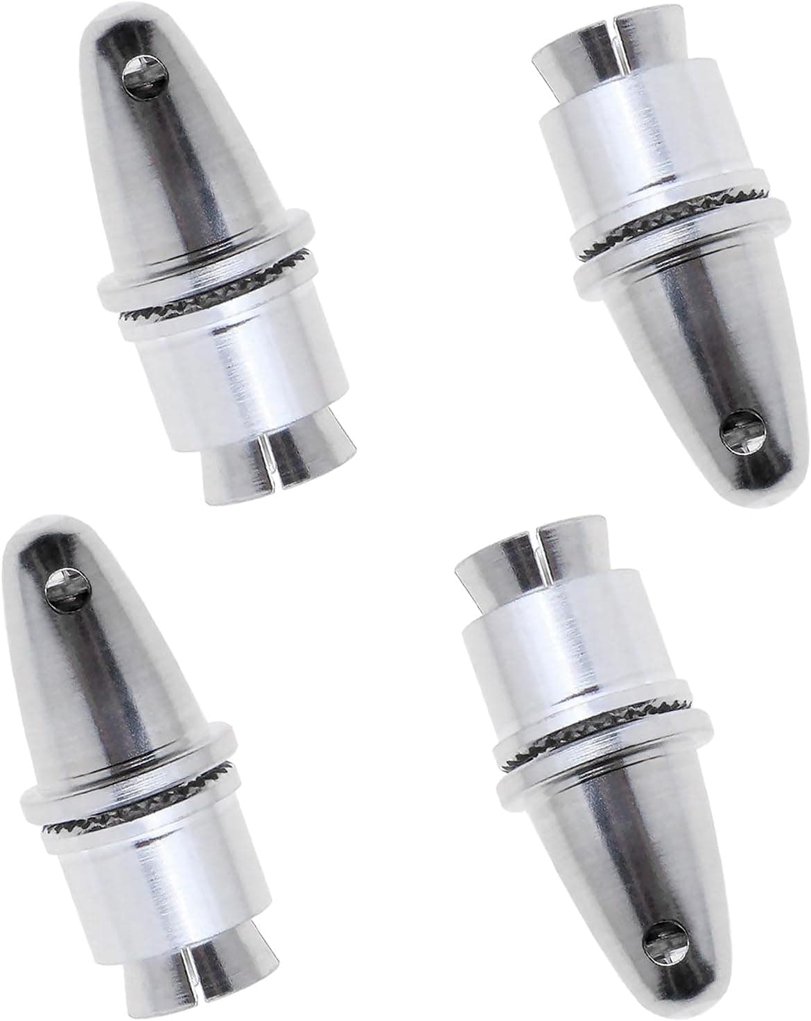 Micro Traders 4pcs 4mm Propeller Adapter Aluminum Propeller Adapter Holder for RC Motor Prop Speed Controller Electric Motor Accessories (4mm Aperture and 6mm Output Axle) (EA|734-B)