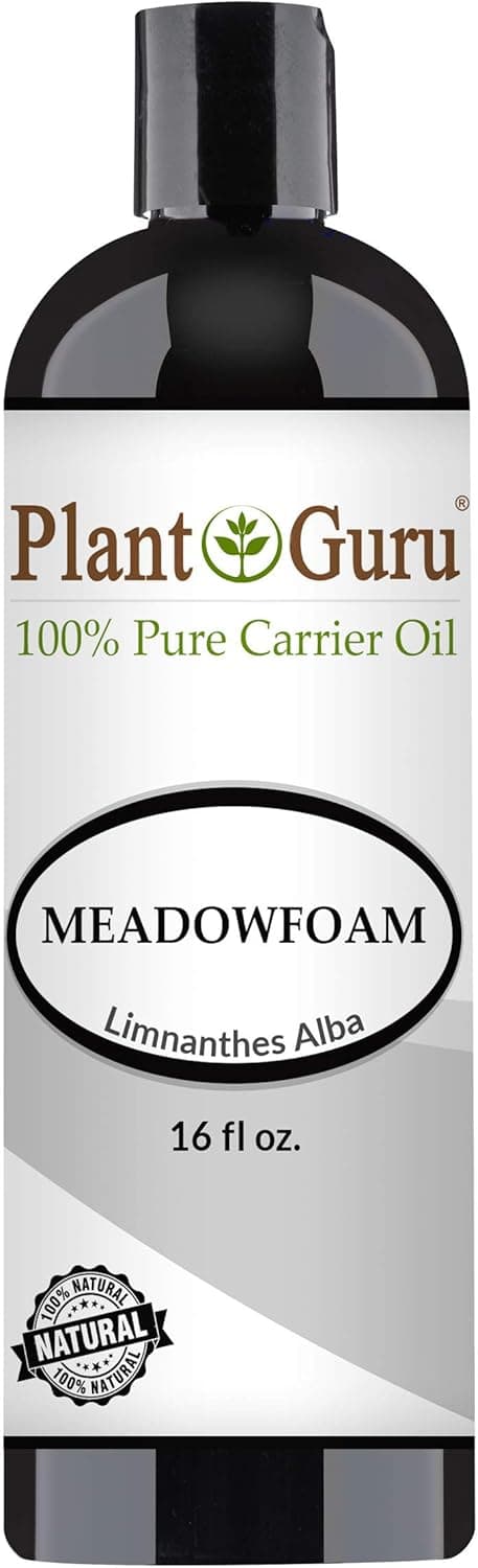 Meadowfoam Oil 16 oz Cold Pressed 100% Pure Natural Carrier - Skin, Body And Face. Great For Moisturizing Creams, Lotions, Scalp Treatments, and Lip Balms
