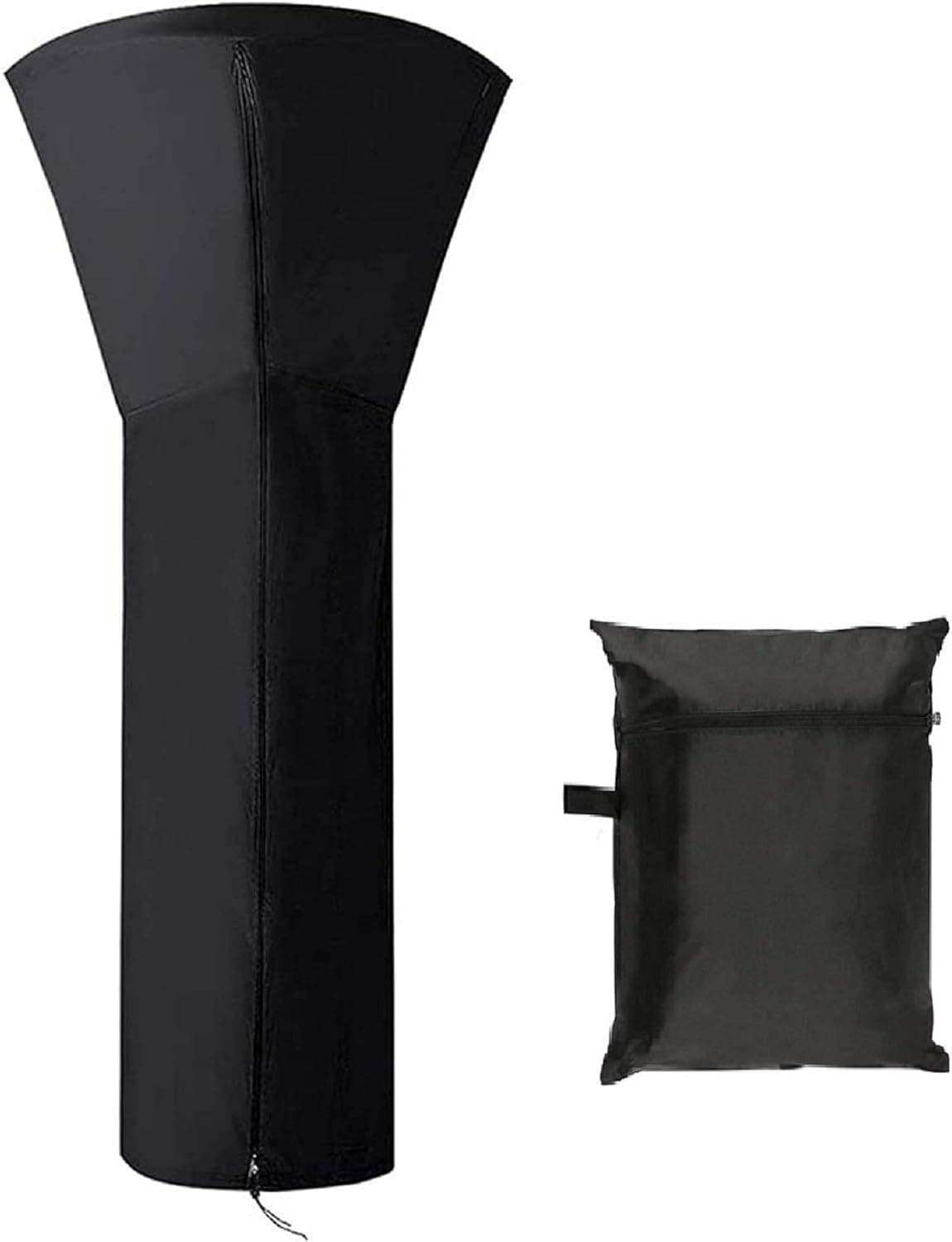 Patio Heater Cover Outdoor Waterproof with Zipper 420D Round Stand-Up Heater Cover 36 Months of use 89"x33"x19" (Black)