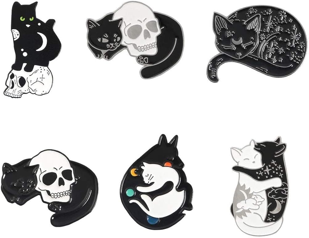 Liasun Cute Enamel Pin Set Lapel Pins Brooches Cartoon Brooch Badge Pins for Clothes Bags Backpack for Women