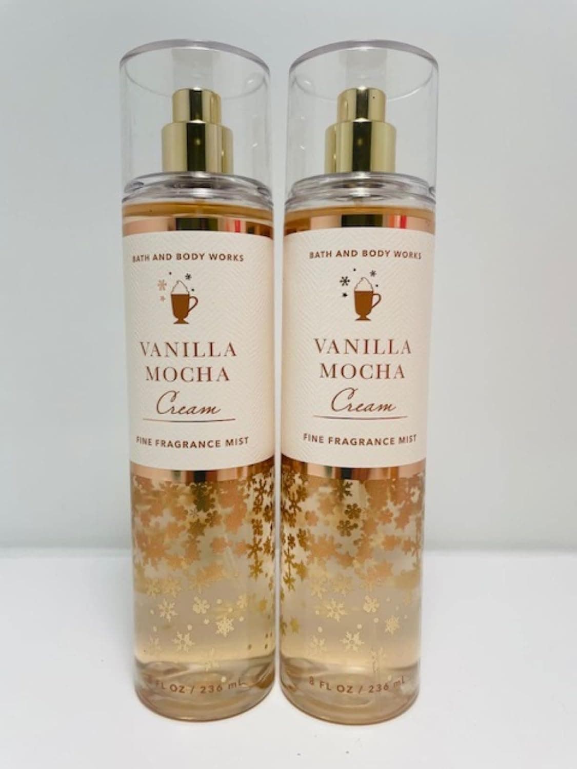 Bath & Body Works VANILLA MOCHA CREAM Set of 2 - Fine Fragrance Mist - Full Size