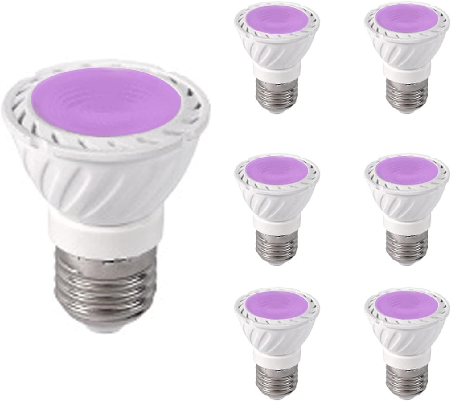 Otai LED Black Bulb 7W [60W Equivalent], BR20, E26 Medium Base, 385-400nm Purple Bulb Glows in The Dark, IP65 Water Resistant, for Party Decorations, Fluorescent Posters, Body Paint, 6 Pack…