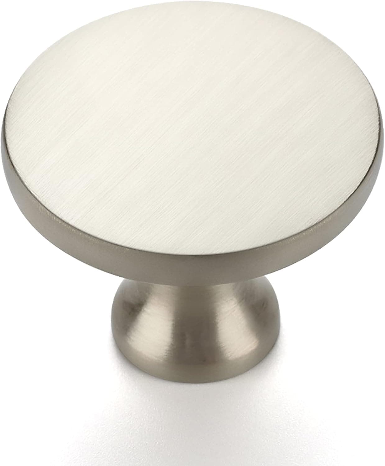Ravinte 25 Pack 1-1/4 Inch Brushed Nickel Round Kitchen Cabinet Knobs,Zinc Solid Drawer Pulls, Cabinet Handles for Cupboard, Dresser, Closet and Bathroom, Modern Cabinet Hardware for Cabinets