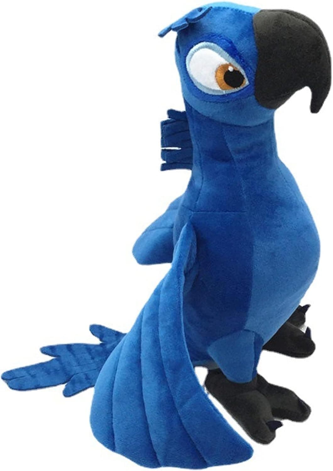 MUAQUATA Blue Parrot with Flower Stuffed Animal Plush Toy (Dark Blue Parrot with Scarf)