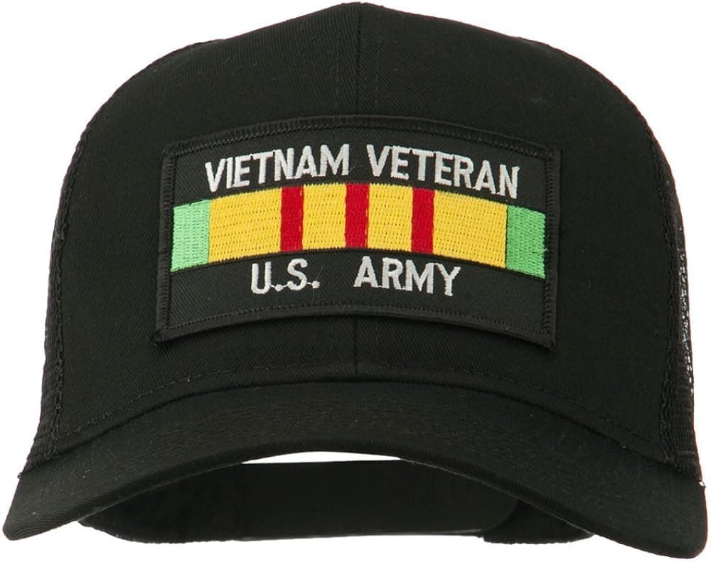 e4Hats.com Vietnam Navy Veteran Patched Mesh Cap