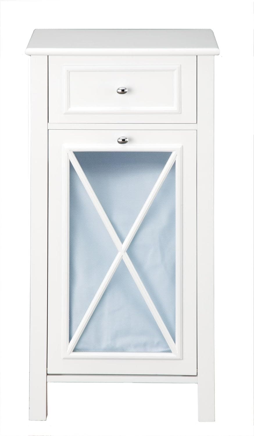 Pem America Citadel Clothes Hamper with One Drawer, White