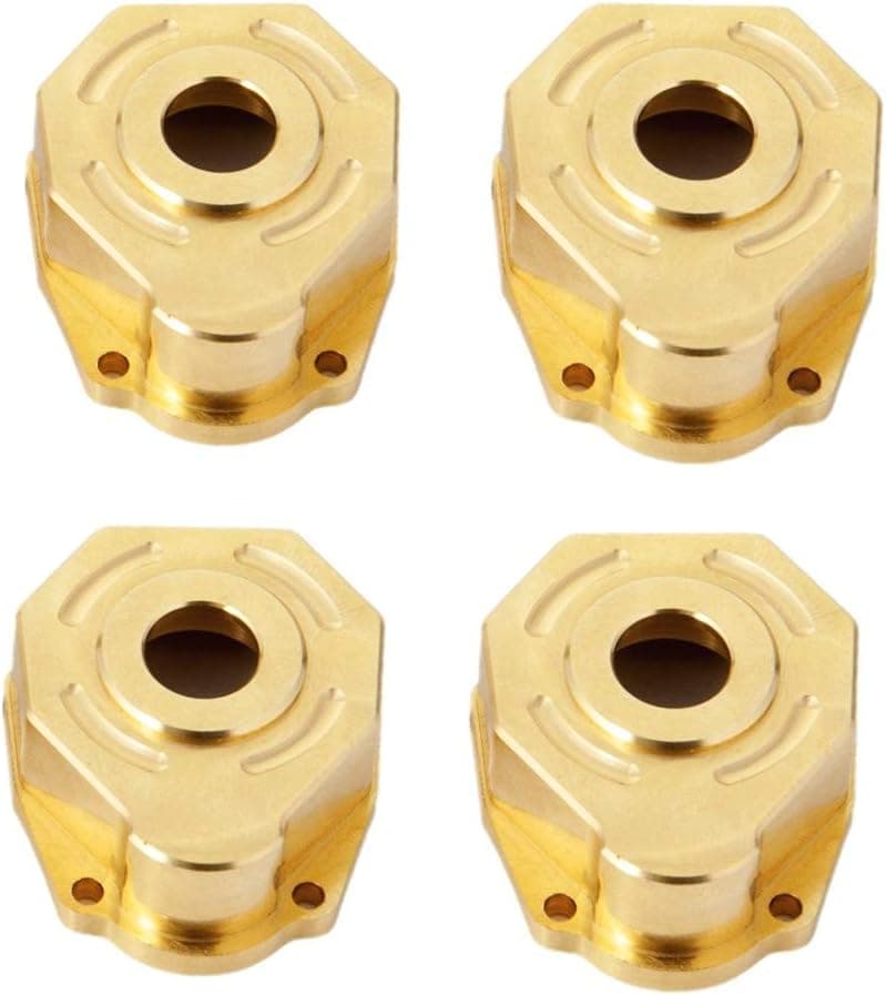 RCLions 4pcs Brass Steering Knuckles Outer Portal Cover Heavy Weight 40g for TRX4 Capra Upgrade Parts 1/10 RC Crawler Car