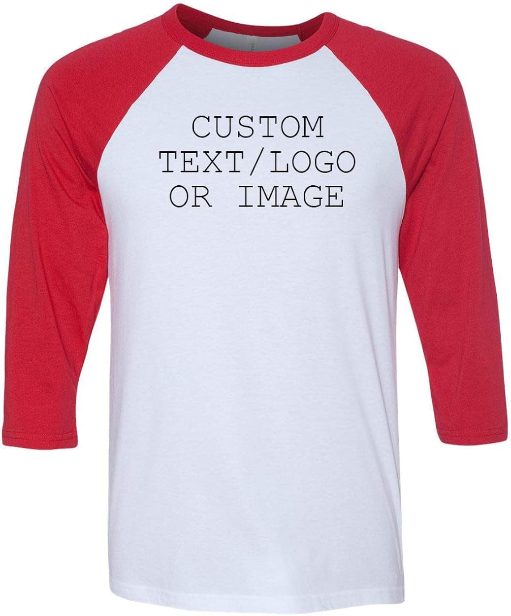 INK STITCH Custom Unisex Deisgn Your Own 3/4 Sleeve Baseball Tshirts Tees