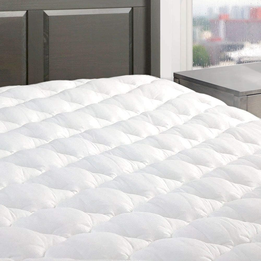 ExceptionalSheets Waterproof Mattress Pad - Extra Plush Rayon from Bamboo Cooling Topper - Pillowtop Mattress Protector with Fitted Skirt - Full Size