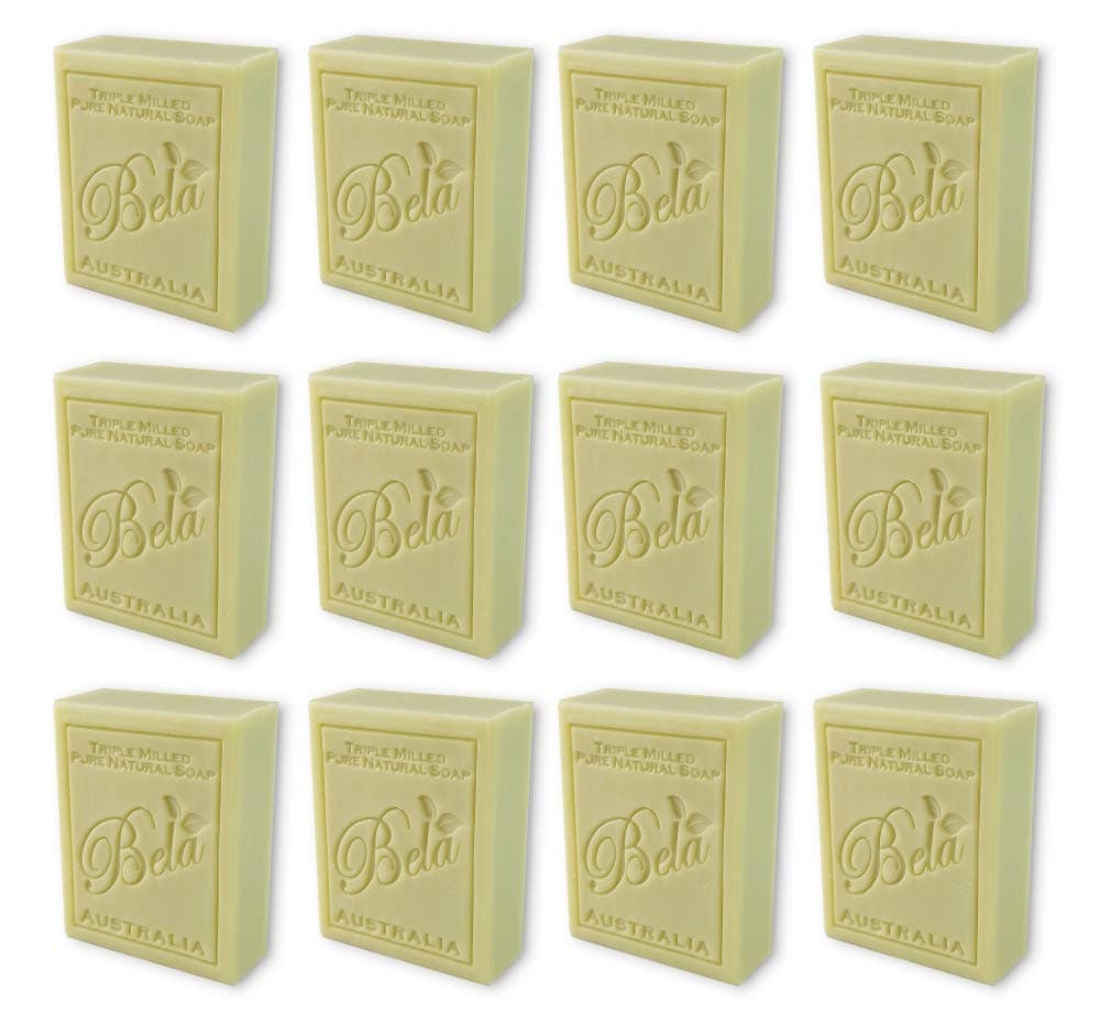 Bela Bath & Beauty, French Pear, Triple French Milled Moisturizing Soap Bars, No Harsh Ingredients, 3.3 oz. each - 12 Pack