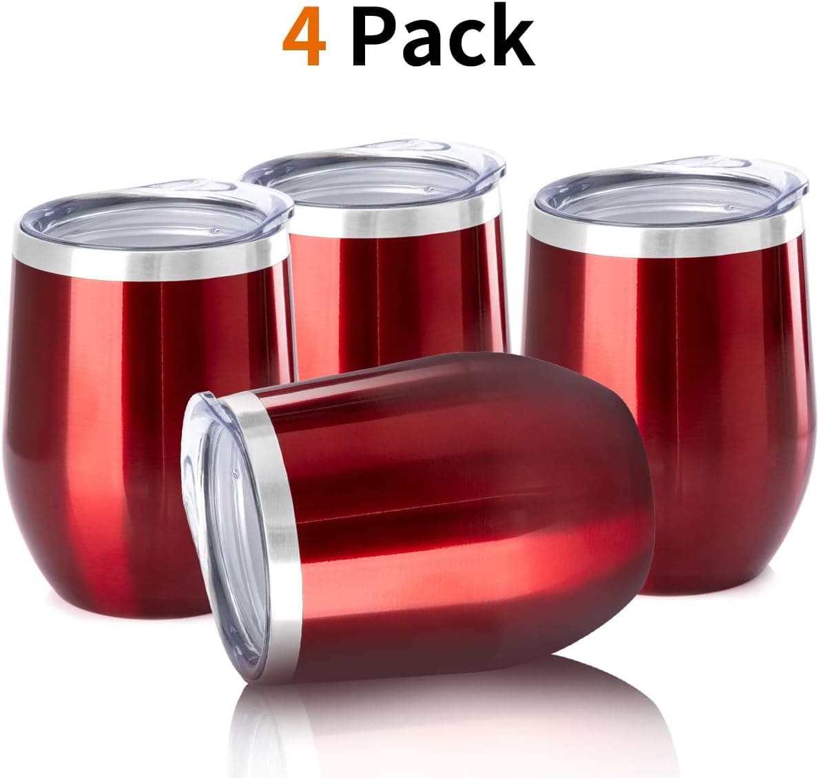 ONEB Stainless Steel Wine Tumbler with Lid, 12 OZ | Double Wall Vacuum Insulated Travel Tumbler Cup for Coffee, Wine, Cocktails, Ice Cream Cup With Lid (Red wine)