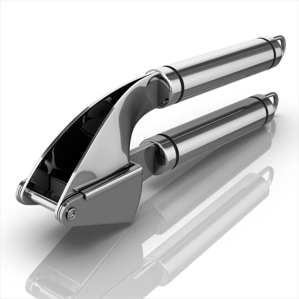 Premium Stainless Steel Garlic and Ginger Press Peeler Mincer by LeonLana