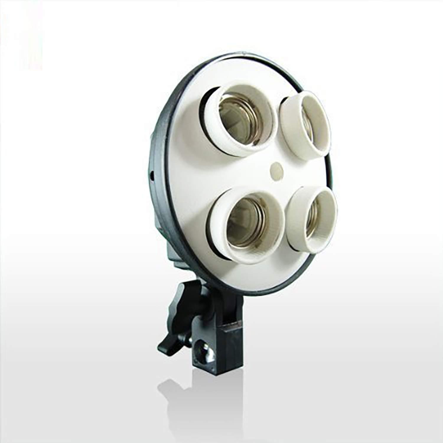 LimoStudio 4 Socket Photo Bulb Adapter - Converts 1 Socket into 4 - Use for Standard Socket Flourescent Bulbs, AGG882-A