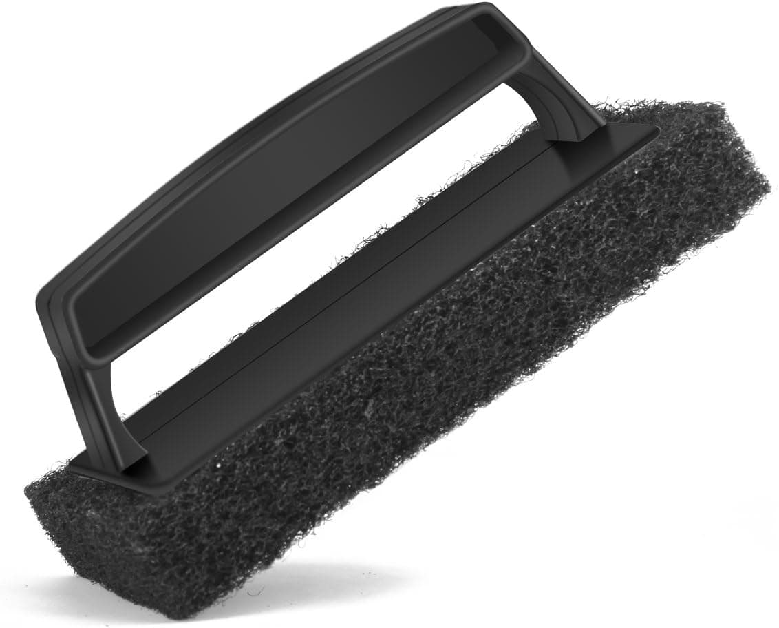 Asgens BBQ Grill Scrub Brush, Grate Cleaner Pad Scrapers Grid Scrub, Outdoor Cooking and Barbecue Kitchen Cleaning Tool, Pack of 2