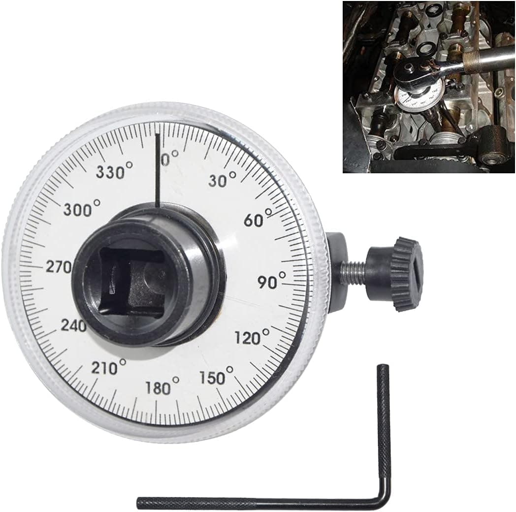 CNWOOAIVE 1/2" Drive Torque Angle Gauge 360 Degree Adjustable Torquemeter Wrench Set