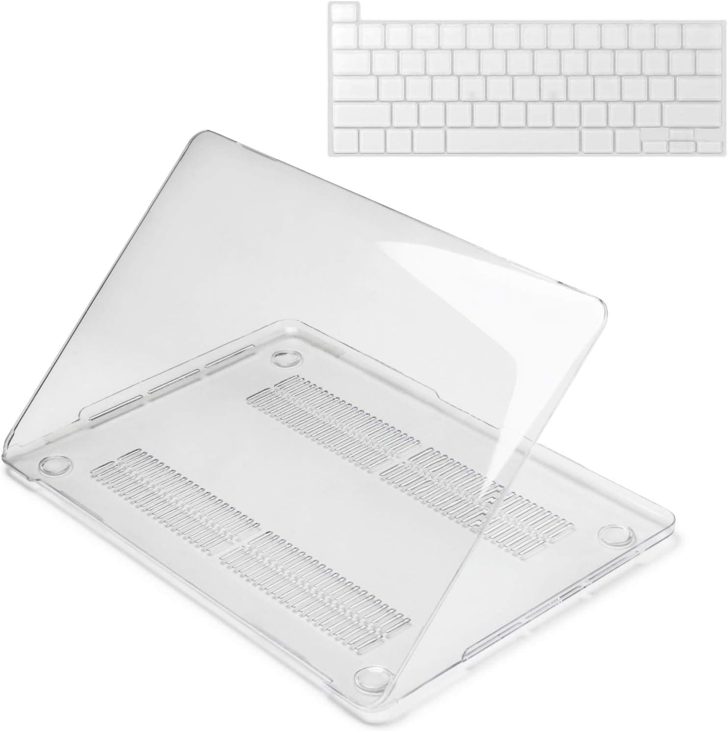 MacBook Pro 13 Inch Case 2020 Release A2251 A2289 Hard Case Shell Cover & Keyboard Cover with Touch Bar and Touch ID for Apple 13 inch MacBook Pro Case (Crystal Transparent Clear)