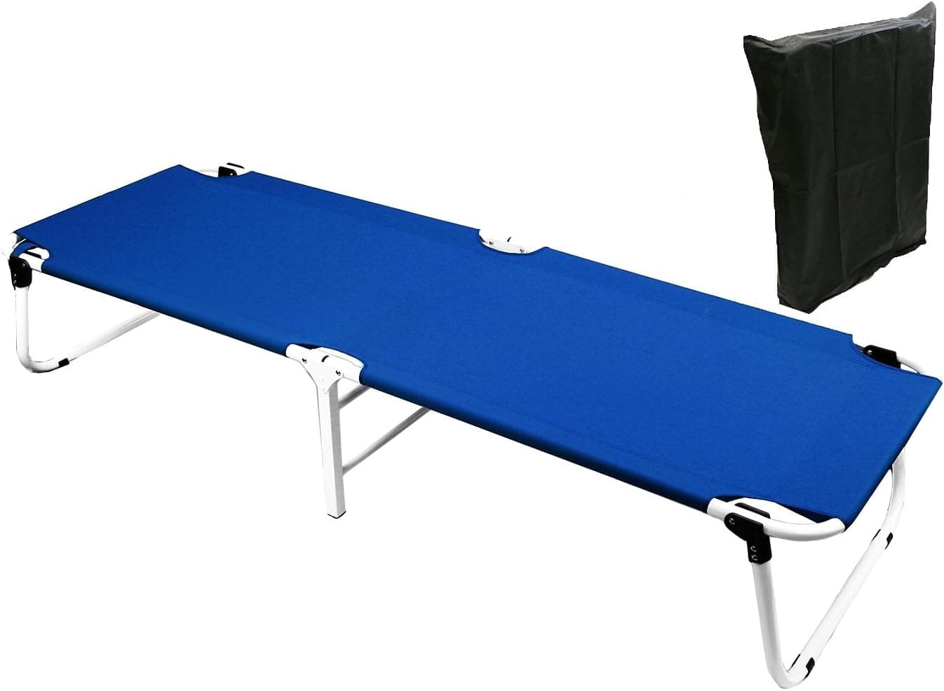 Magshion Furniture VE-COT-BL-D Camping Folding Military Cot, Blue