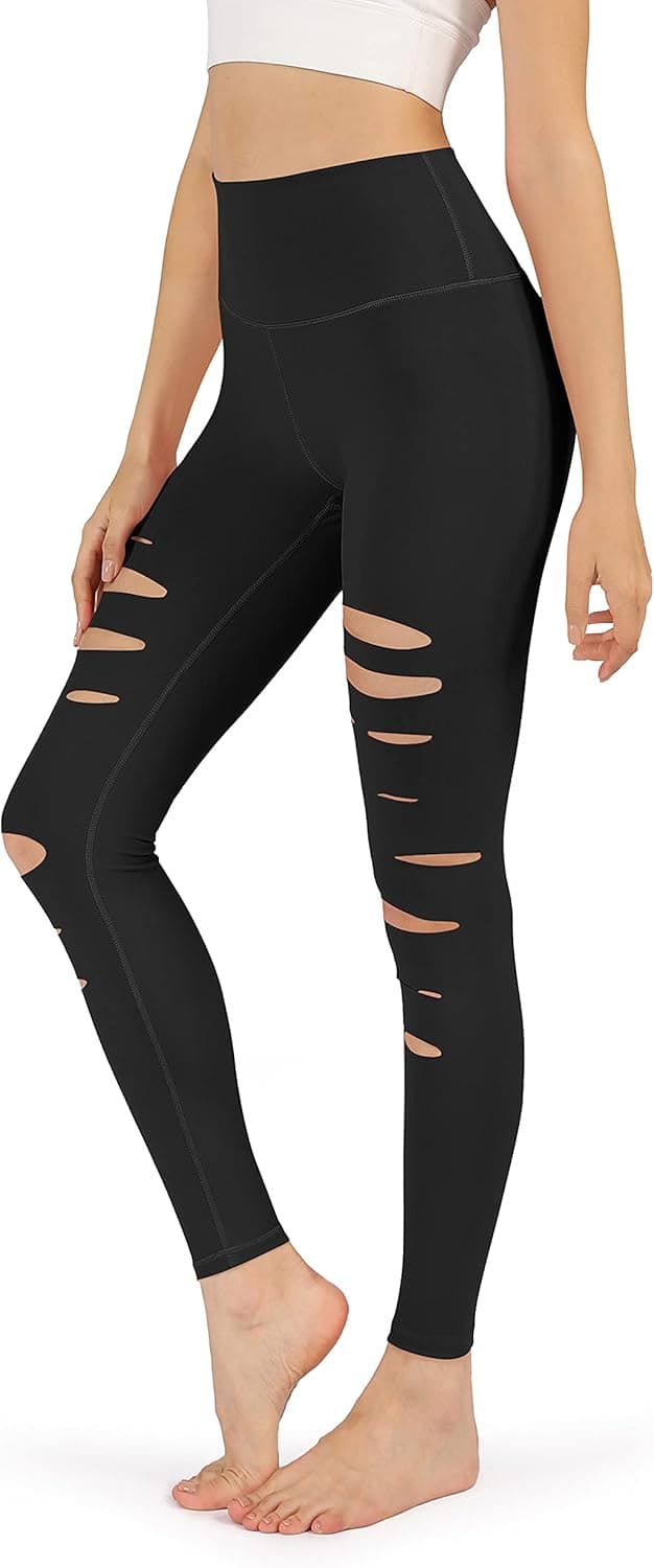 ODODOS High Waist Yoga Pants for Women Tummy Control Athletic Workout Gym Running Yoga Leggings