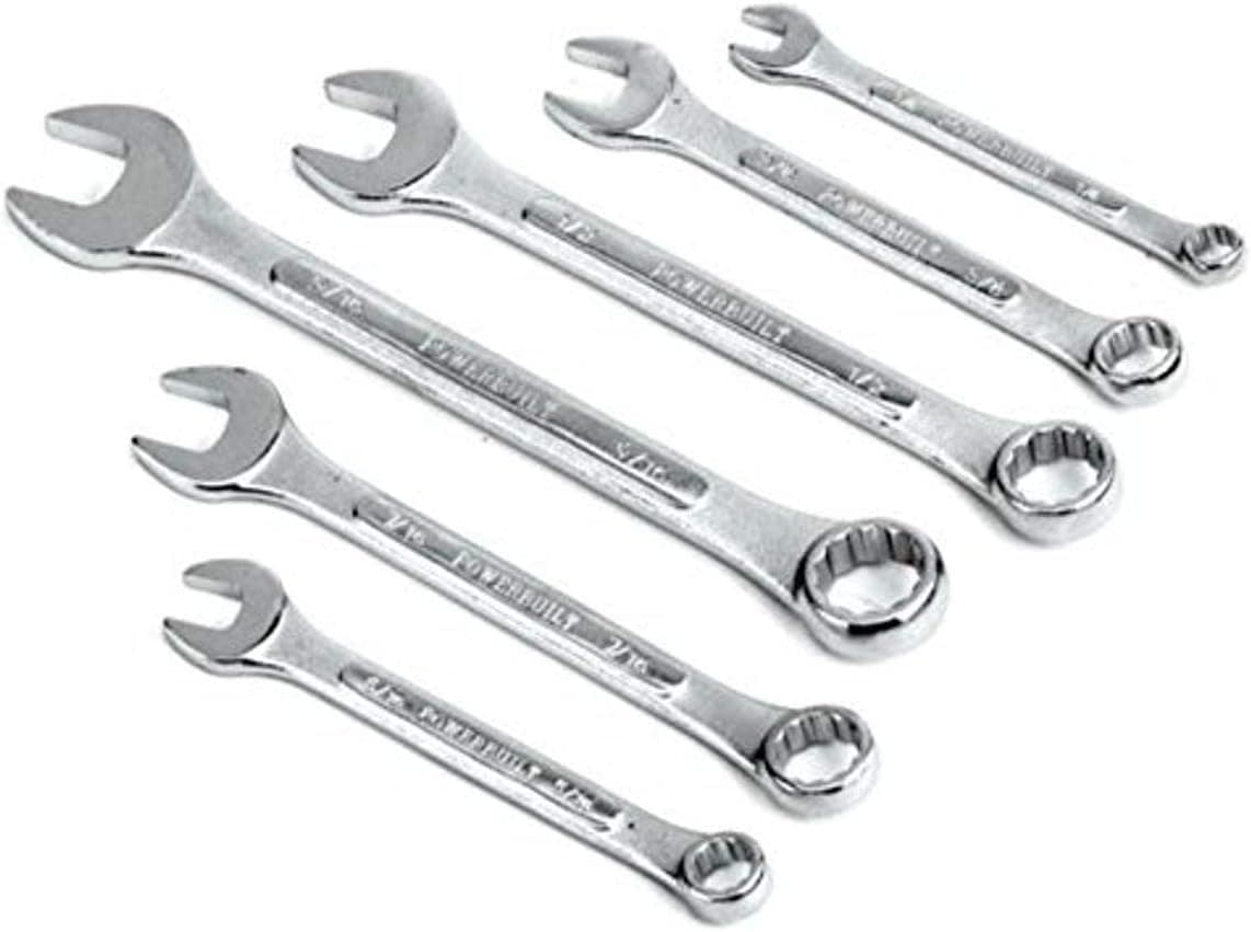 Powerbuilt 640078 Combination SAE Wrench Set, 6-Piece
