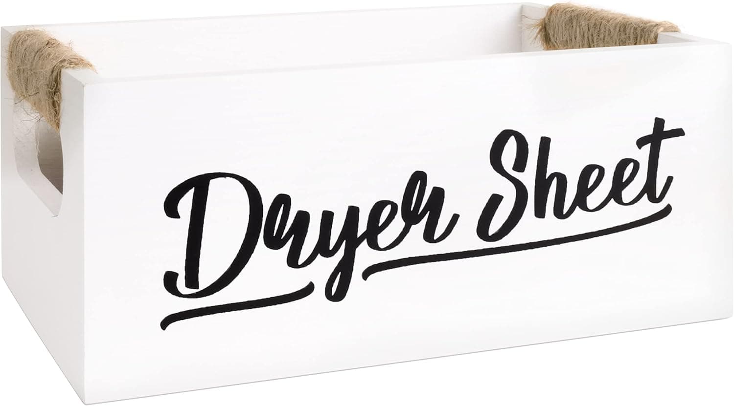 Uncle Bennie's Dryer Sheet Dispenser - Modern Farmhouse Dryer Sheet Holder for Laundry Room - Fabric Sheets Container Box - Laundry Organization & Storage, Off-White