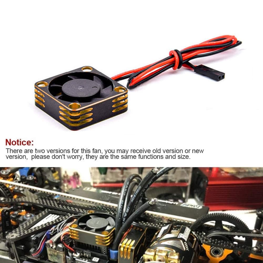 WWQB 2Pack RC Car Motor Cooling Fan Heatsink 28000RPM Brushless ESC Cooling Fan for RC Car 1/8 1/10 540 550 Motor,Rose Red (500081171A1)