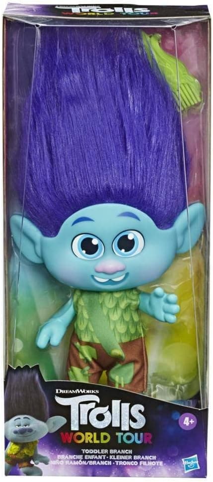 Hasbro DreamWorks Trolls World Tour Small Branch Doll with Removable Outfit and Comb, Toy for Girls from 4 Years
