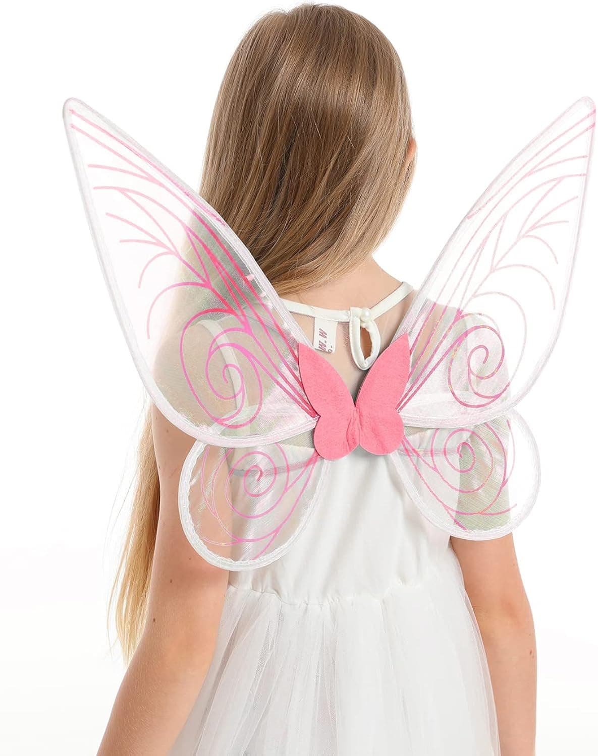 Girls Butterfly Wings Kids Fairy Wings Sparkling Sheer Angel Wings Dress Up Halloween Cosplay Costume Accessories