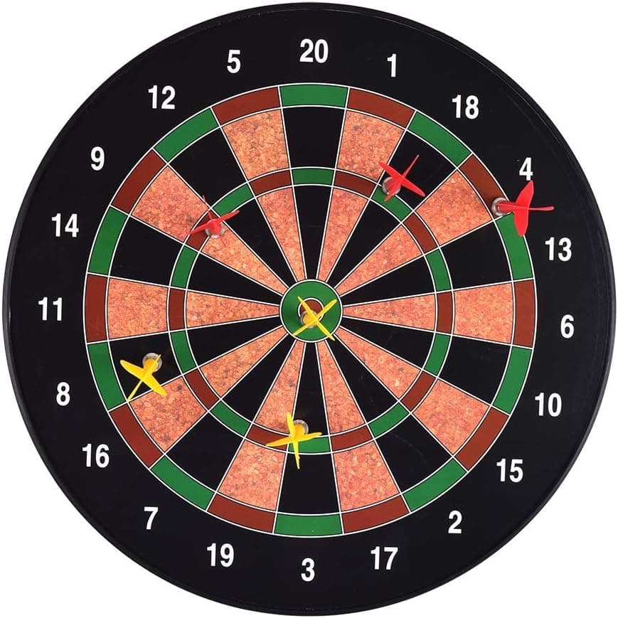 14” Magnetic Dart Board with 6 Magnet Darts Gifts for Kids and Adults Indoor Outdoor Family Game