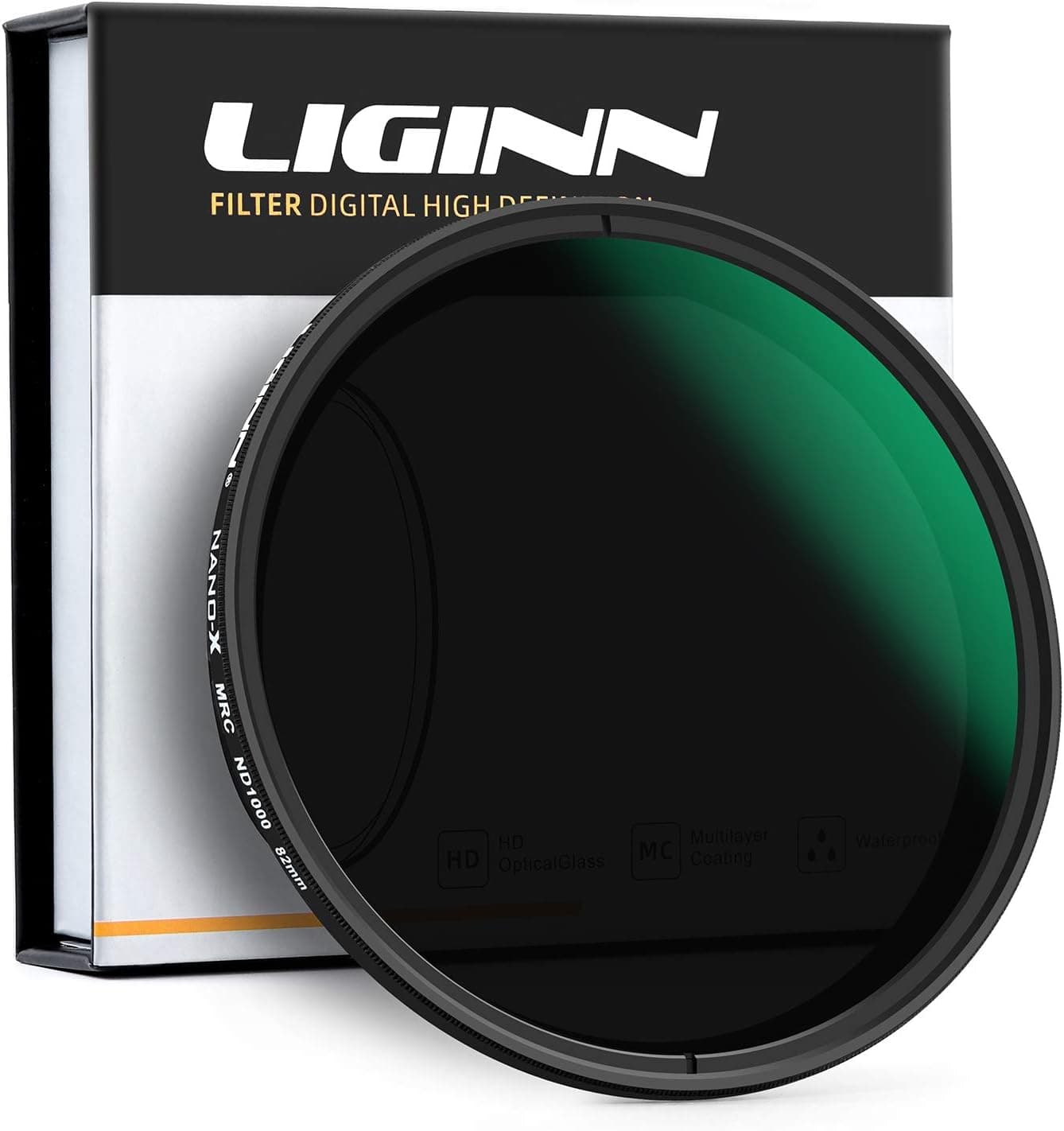 LIGINN 72MM ND1000 (10 Stop) ND Filter, Fixed Neutral Density Filter Multi-Coated Glass Nano-X MRC Series for Camera Lens