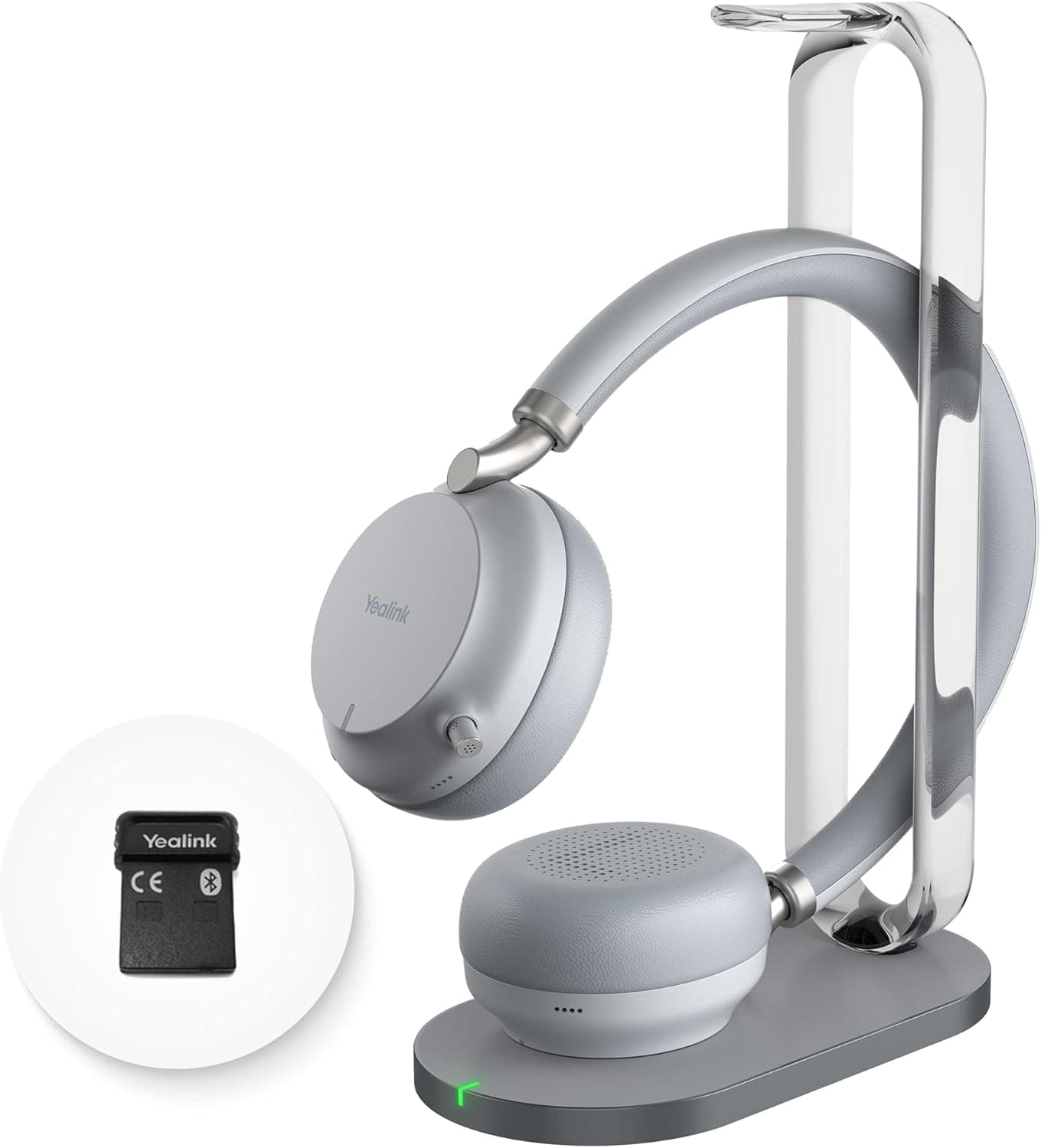 Yealink BH72 Bluetooth Headset Wireless Headset with Microphone Teams Zoom Certified Headset for Office Noise Canceling Mic Stereo, Retractable Hidden Microphone Boom Arm, 35H Talk Time