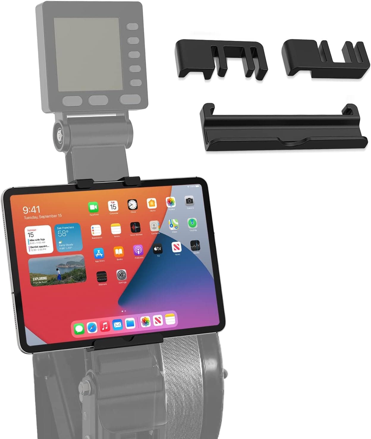 Phone & Tablet Holder for Concept 2 Rowing Machine(PM3/4/5), Adjustable Tablet Mount Made for Concept 2 Model C&D Rower ONLY, Compatible with Tablets & Phones & iPads Up to 11” Screen Size
