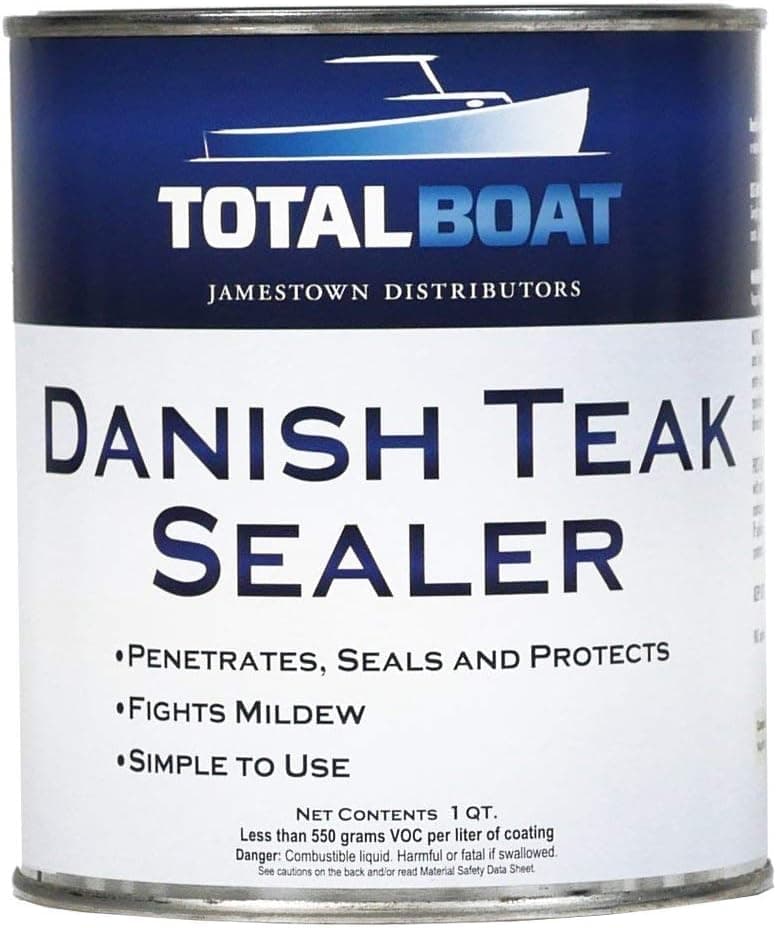 TotalBoat Danish Teak Sealer - Marine Grade Wood Sealer Oil for Boat Decks, Trim and Indoor & Outdoor Teak Furniture