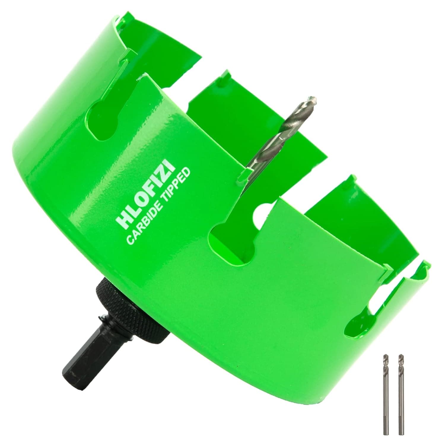 HLOFIZI 5 Inch Carbide Tipped Hole Saw for Recessed Lights, Wood, Drywall, Plaster, PVC, Fiberglass, 5X Faster, Green