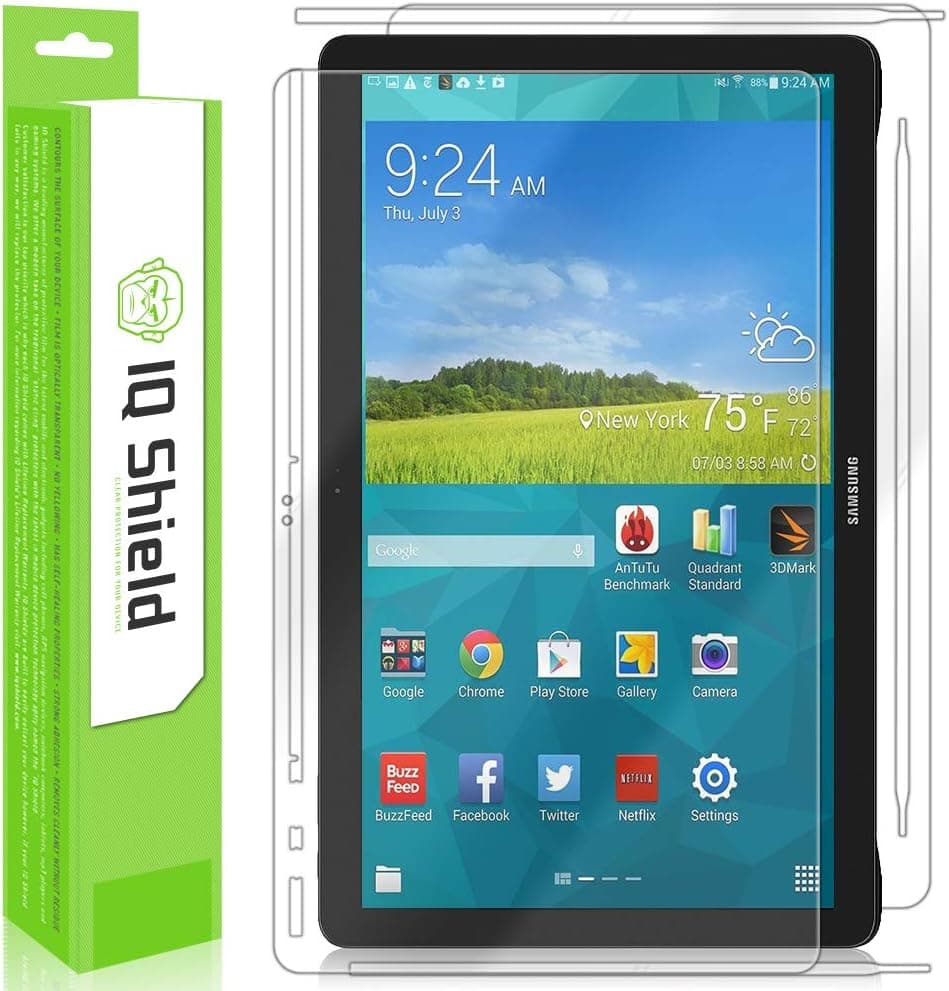 IQShield Full Body Skin Compatible with Samsung Galaxy View (18.4 inch) + LiQuidSkin Clear (Full Coverage) Screen Protector HD and Anti-Bubble Film