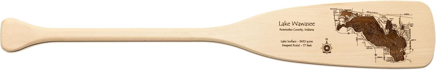 Lake Nacimiento Laser Etched Paddle - San Luis Obispo - CA - 36 inch