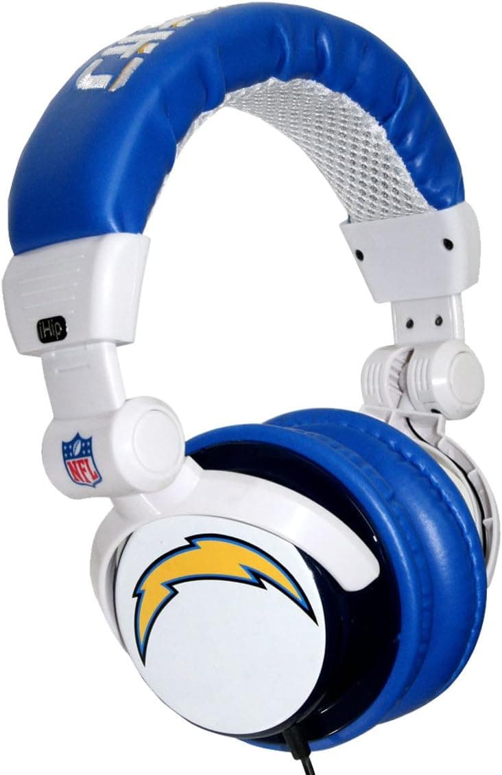 iHip NFH22SDC NFL San Diego Chargers DJ Style Headphones, Blue/Yellow (Discontinued by Manufacturer)