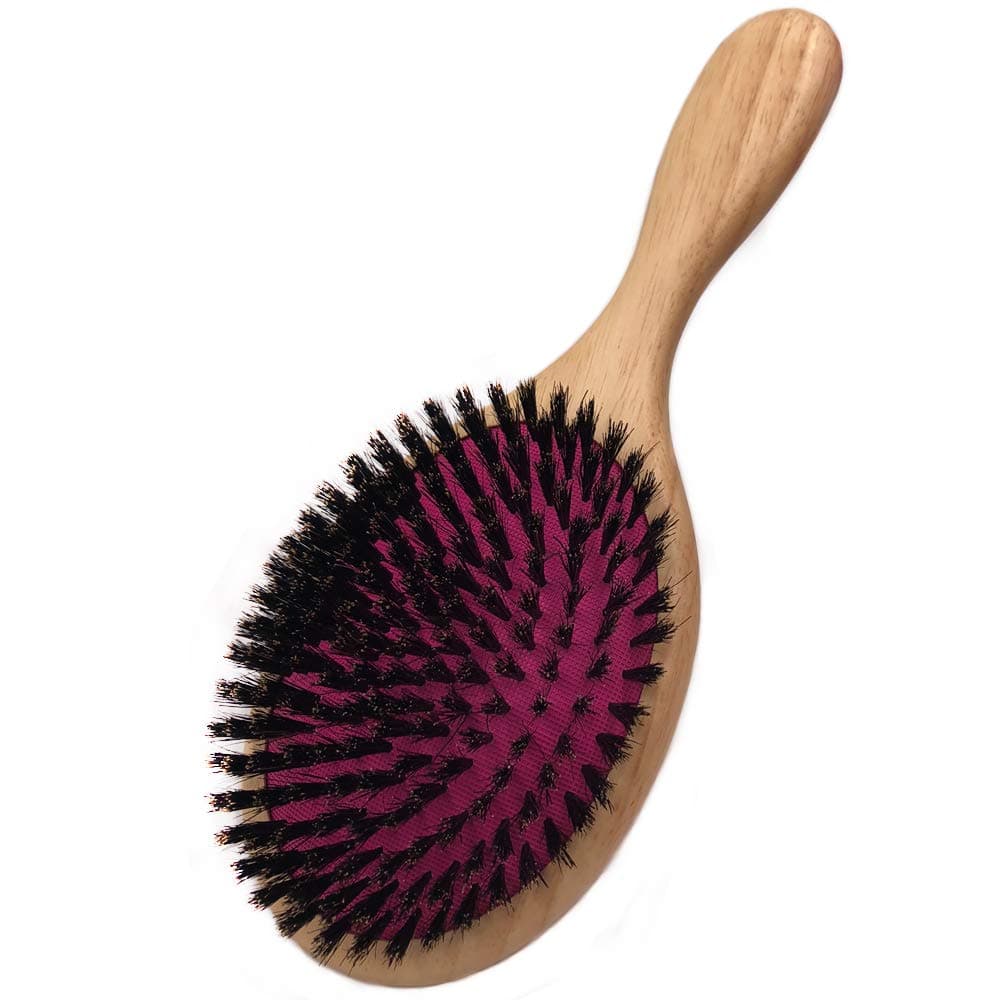 Longjet Soft Boar Bristle Hair Brushes for Women, Wooden Hair Brush Detangling Brush, Best Hairbrush for Styling, Straightening, Fine Hair, Thinning Hair, Thick Hair