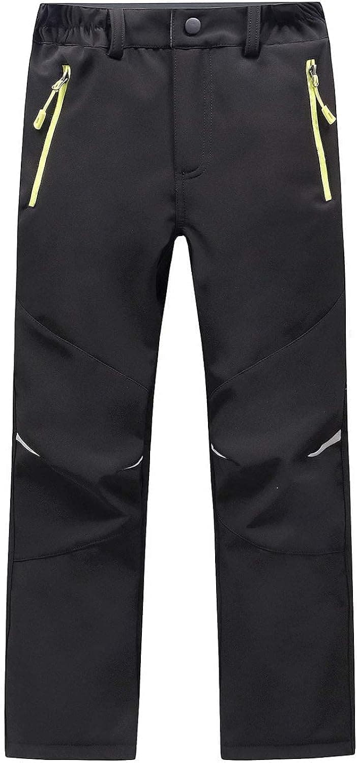 LANBAOSI Kids Boys Girls Waterproof Outdoor Hiking Pants Warm Fleece Lined